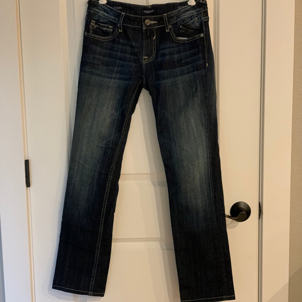 Vigoss “straight” dark wash jeans
